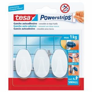 Gancio Ovale PowerStrip Small 3 Ganci + 4 Strisce